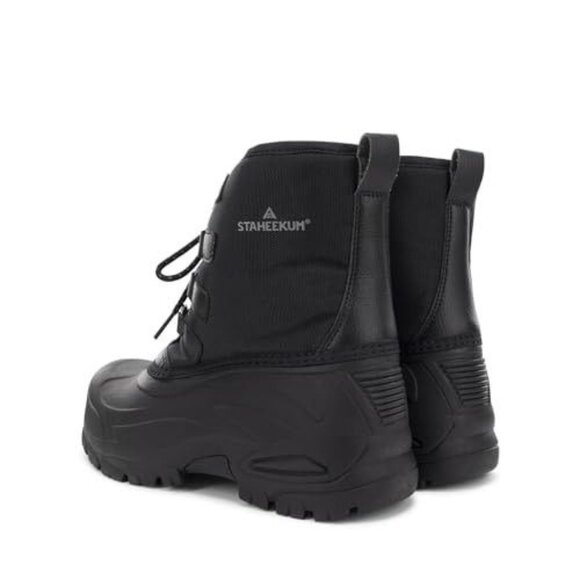 Staheekum Men\'s 11 Winter Snow Boots Waterproof Insulated Outdoor Faux Fur Black main image 10